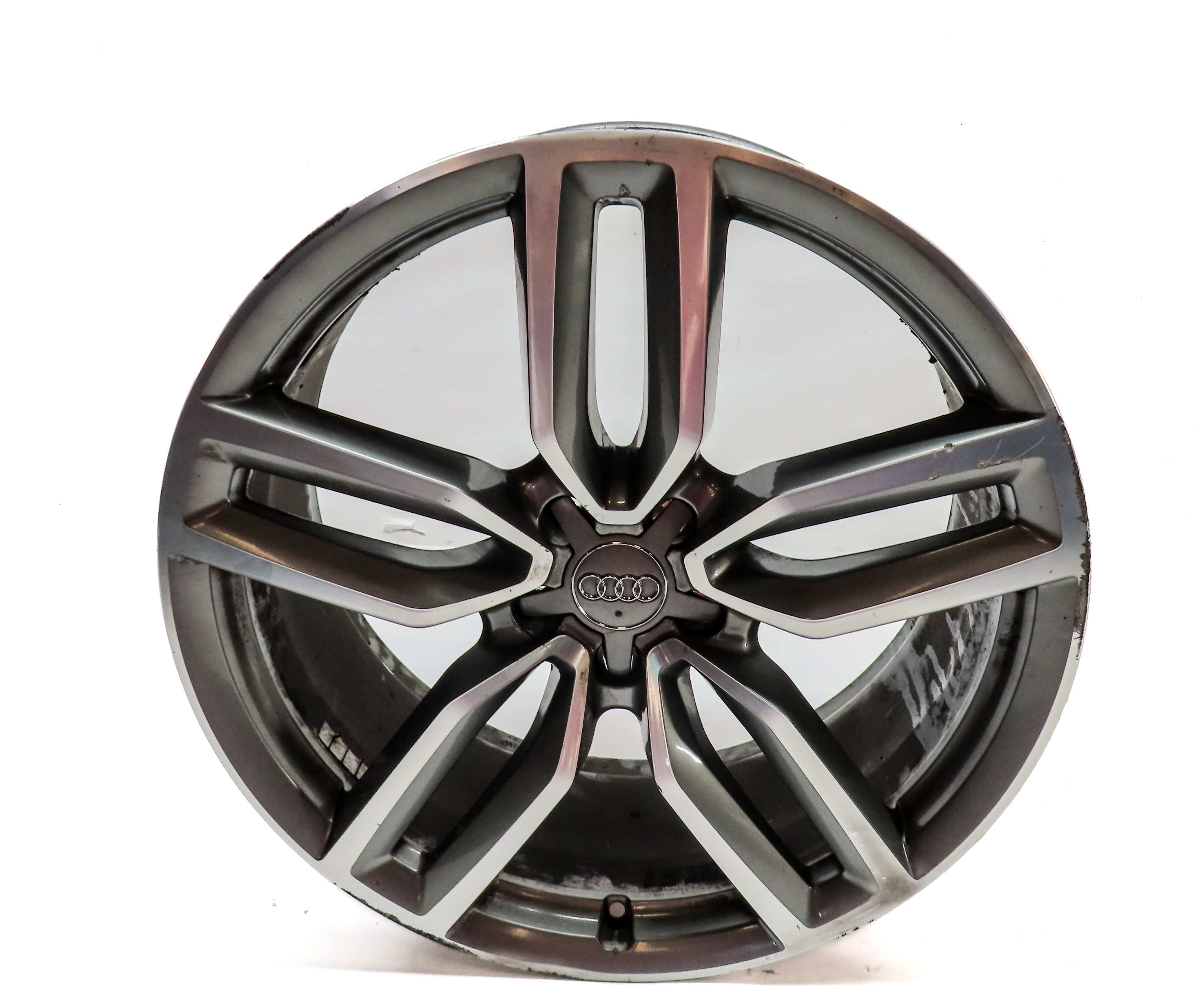 2014-2017 AUDI SQ5 (B8 8R) 21x8.5 ALUMINUM ALLOY 5 DOUBLE SPOKE WHEEL RIM — exact item pictured